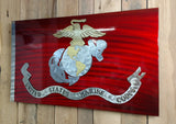 36" USMC Steel Flag