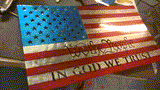 Standard American WTP / In God we Trust steel flag