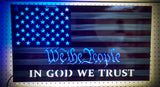 Standard American WTP / In God we Trust steel flag